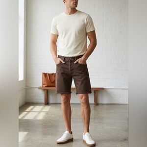 Levi’s 501® Cut-Off Shorts in a chocolate brown , Y2K men’s sz w33